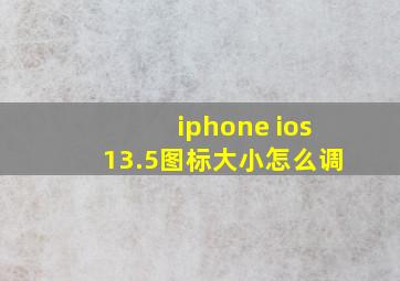 iphone ios13.5图标大小怎么调